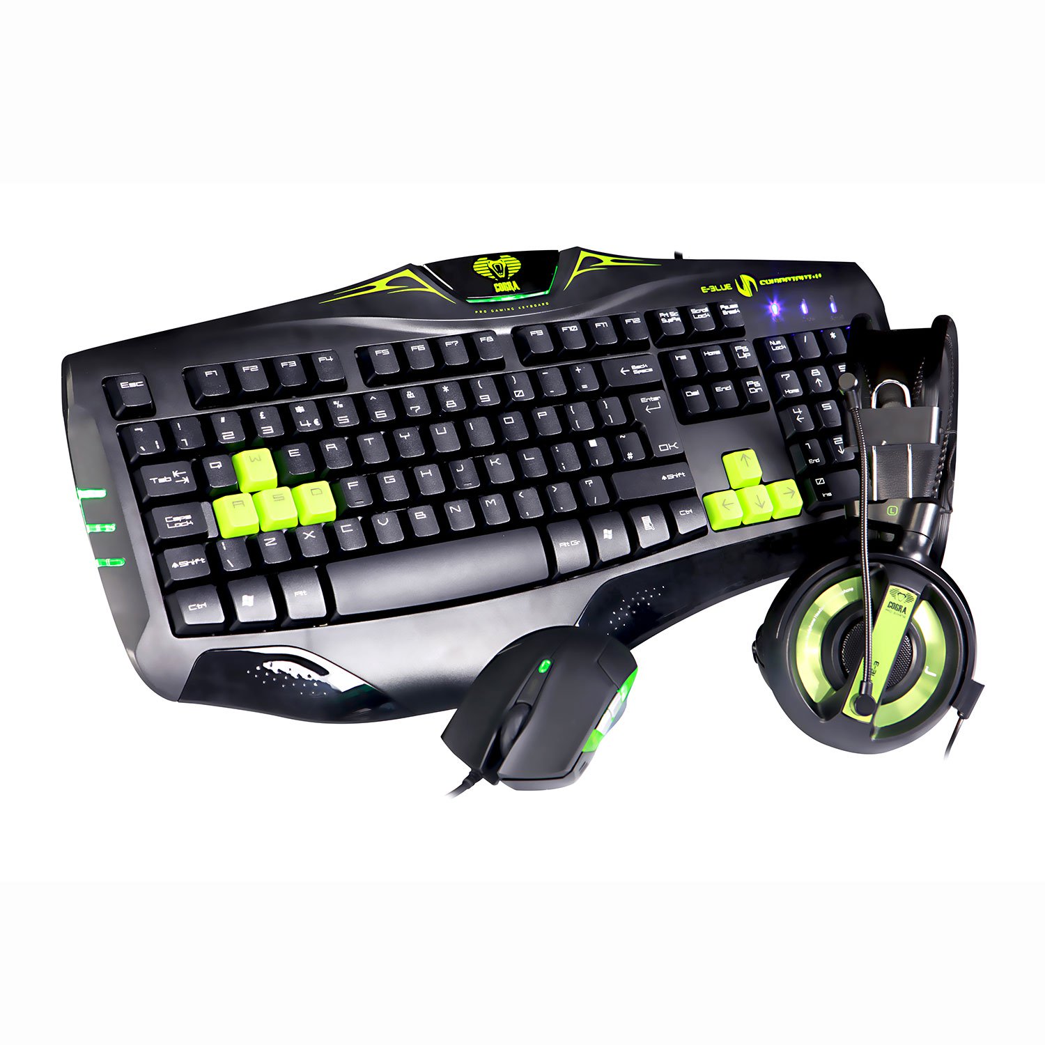 EBlue Cobra PC Gaming Combo Keyboard/Mouse/Mat Set